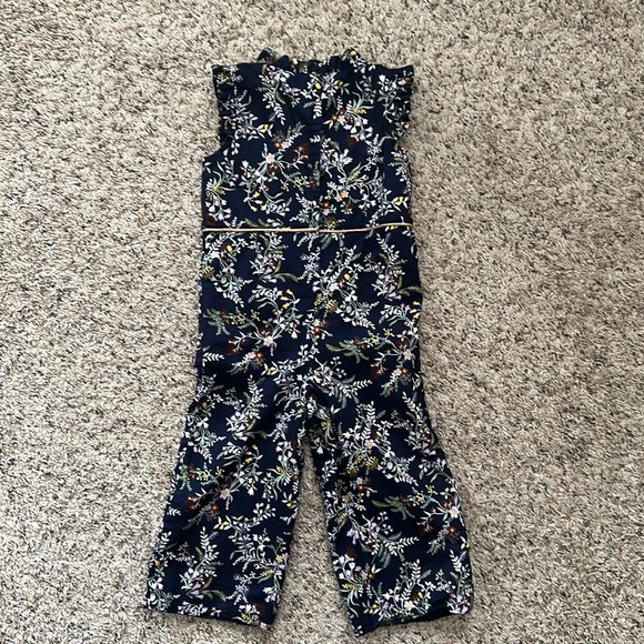 Janie and Jack Floral Ruffle Trim Jumpsuit size 2T - Picture 4 of 6